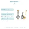 Earrings Aravant 925 Silver 18K Gold Zircon Hoop Earrings For Women Wedding Party Fashion Jewelry