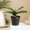 Dekorativa blommor 1pc orkidé lämnar simulering phalaenopsis bladplastplast konstgjorda växter hemmakontor bordsdekor
