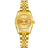 2024 Nya high end mode Men's and Women's Par Gold Band Kalender Nightlight Waterproof Watch Hot Selling Style