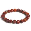 Brins jd en gros des perles de pierre naturelle bracelet jasper rouge bracelet brèche rond rond perle en vrac arc-en-ciel jasper pour bricolage bijoux