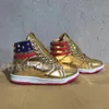 T Trump Basketball Casual Chaussures Le designer High-Tops de ne jamais remettre 1 ts Running Gold Men personnalisé Men de baskets Comft SPT TRENDY Lace-Up 36-46 P23