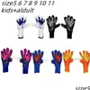 Gants de sport 4 mm gardien de but professionnel de football pour hommes adt enfants épaissis de livraison de goutte à l'extérieur athlétique extérieur dh2lq