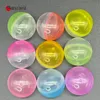 100pcs 45 mm de plástico PP Cápsulas de juguete Medio transparente colorido redonda de sorpresa