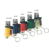 5 Pcs/lot Mini Without Gas Lighter Windproof Blue Flame Jet Torch Lighters with Keychain