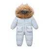 Coats 30 Baby Dinosaur Cleren Snowsuit 90% Duck Down Jacket For Girls Coat Winter Overalls Kids Park baby Boy Sneeuw Draag waterdicht