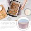 Storage Bottles Cookie Box Chocolate Cookies Jars Christmas Tins Metal Packing Tinplate Small Lids