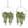 Dekorativa blommor falska hängande växter miljövänlig naturlig grönska simulering för vägg- eller grytplantning