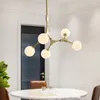 Chandeliers Modern Led Chandelier Nordic Magic Bean Lamp Molecular Living Room Decor Dining Lights Kitchen Art Decoration Home Hang Lighting