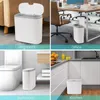 Automatic Bathroom Trash Can with Lid Touchless Small Motion Sensor Waterproof Slim Garbage for Kitchen Bedroom 240408