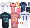 23 24 фанаты Bamford Llorente Soccer Jerseys Home Away 2023 2024 Adams Aaronson Harrison Sinisterra James Maillots de Football Kid