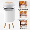 Automatic Trash Can with Lid Small Plastic Smart Motion Sensor for Bedroom Bathroom Kitchen Office 240408