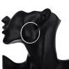 Örhängen 925 Sterling Silver Earring Fashion Desigan Hoop 50mm Big Round Circle Vacker hög kvalitet för kvinnliga festsmycken