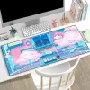 Rests Kawaii Girls Gaming Mousepad Gamer Keyboard Mat Larger Mouse Pad Cartoon Deskmat Desk Protector Pc Accessories Anime Mause Pads