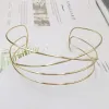 Halsband Ny 3 -stil Punk Gold Silver Color Alloy Torques Choker Halsband för kvinnor Fashion Geometric Collar Choker Dorado Necklace 2022