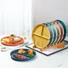 Plates Dinner Plate Simple Portable Round Durable Kitchen Micro-wave Oven Fashion Practical Environmental Friendly Household Dining