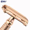 Shavers BAILI Butterfly Safety Razor Rose Gold Double Edge Shaver Twist Open Wet Shaving Men Women Hair Removal with Blades BR177T