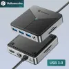 Hubs yottamaster uzantısı USB C 3.0 Hub Splitter Docking İstasyonu 100W Yüksek Hızlı Çoklu Bağlantı Noktaları Fiş RJ45 HDMI Video SD Kart PC için