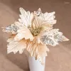 Decorative Flowers Sequin Velvet Handmade Year Christmas Gold And Silver Gray Pink White Simulated