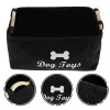 Accessoires Toy Dog Panier de rangement pour animaux de compagnie Bac Organisateur en feutre Cat Toys Container Paniers accessoires Bacs Organisation des accessoires Tissu