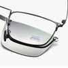 Lunettes de soleil Frames Lunettes optiques Prescription Eyewear Cadre Clôles avec Clip-on Magné Métal Rectangulaire