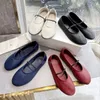 De Row Shoe -ontwerper Luxe ballet platte schoenen voor vrouwen met ronde teen formeel casual comfort mode klassieke veelzijdige bootschoenen jurk schoenen