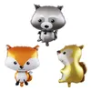 Cartoon Animal Foil Balloons squirrel Ballon Fox Globos Air balloon Birthday party decorations Kids hedgehog Inflatable toys NEW