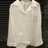 Рубашка Loeweve Дизайнер блузка роскошная модная женская блузкие рубашки весна/лето Новая вышивка ледяной шелк.