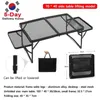 Camp Furniture Elevated folding table outdoor camping barbecue table portable storage rack outdoor travel storage table Y240423