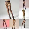 Women Socks Sheer Suspender Garter Pantyhose Sexy Hollow Out Stockings Open Crotch Tights Removable Anti Snagging Multiple Colors