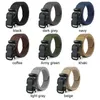 Belts Men Business Casual Simple Wild Style Canvas Strap Weave Waist Band Nylon Braided Belt Automatic Buckle Waistband