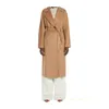 여자 코트 캐시미어 코트 럭셔리 코트 Maxmaras Womens Wool Cashmere and Silk Blend Waistband Camel Colored Robe Style Coat