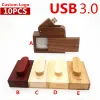 Drives 10pcs / lot Logo gratuit à haute vitesse USB 3.0 Mémoire de mémoire en bois