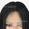 Womens chemical fiber high-temperature silk full hand woven lace braided wig headband