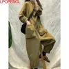 Kvinnor Solid Color Spring Long Hermes Jumpsuit Personlig Fashion Pullover Straight Streetwear Pockets Pants 240409