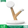 Chargers Bonola Magnetic Wireless Charger 4 in 1 Stand voor iPhone 13 12 Pro Max draadloos laadstation voor Apple Watch 7 6/AirPods 3