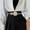 Ceinture de chaîne de taille à la mode courroie de chaîne dorée femme taille robe élastique ceinture femme argent métal ceinture féminine luxe y2k accessoires y240422