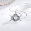 Collane Eudora 925 Sterling Silver Tree of Life Necklace Fine Triple Moon Dea Amulet Ciondolo austriaco Gioielli Crystal Gioielli regalo