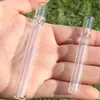 3.0inch 4.0inch billigaste glas en hitter bat pipe mini clear og tub för rökning cigarett ångrulle handrör filter vattenpipa vatten bongs tillbehör