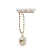 Kolczyki Złote Kolor Heart Rhinestone Tassel Non -Porcing Cuff Ear Clip Fors For Women Elegancka Femme Fałszywa Chrząstka Rucha biżuteria