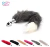 Sweet Dream Faux Fox Tail Anal Plug Aço inoxidável Metal Butt Plug Tail Toys para mulheres Produtos de sexo adulto DW107 Y1907161217060