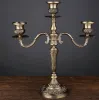 Bougies Bandlers 3arms / 5arms Bronze Metal Wedding Candlestick Home Decoration Gandle Stand Light Solder for Home Decor