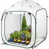 Greenhouse Garden 49x49x63 pollici per passeggio portatile popup istantanea e corde eoliche pieghevoli includevano l'esterno 240415