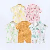 Robes Baby Girl Clothing Spring Summer Autumn Children Pyjamas For Girls Boys Kid Pass Sleepwear Onesies Gaze Romper Hanfu kort/lång