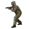 Skodon Taktisk utomhus 3D Maple Leaf Bionic Camouflage Ghillie Suit Jungle Clothing Set Pants Hooded Jacket For Kids Män Kvinnor Jakt