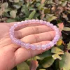 Socchi da 1 PC Fengbaowu Lavender Natural Lavander Lilla Ametista Bracciale Rotonda perle in quarzo Crystal Healing Stone Gioielli Regali di gioielli