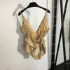 Designato da bagno a V Deep V Women Designer Bodysuits Summer Beach Beach Wear Swimwear senza schienale