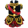 Zestawy ręcznie robione ubrania dla psów Dostarczanie Scottish Plaid Kilt Royal Style Velvet Mundurs Tuxedo Suit Koty pudle Yorkie Maltańskie kurtki