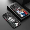 Téléphone portable Bumpers Anime Mecha Japan Girls For Samsung S24 S23 S22 S21 S20 S10 Fe Note 20 10 Ultra Lite Plus Case de téléphone translucide givré Y240423