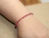 Strands Bracciale di tormalina rosa, gioielli in tormalina rosa, pietra natale di ottobre, gioielli di pietre preziose