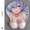 마우스 패드 손목 휴식 애니메이션 rem rem emilia 3d 실리콘 마우스 패드 re Zero 다른 세계에서 시작 수명 3D 손목 대다 마우스 패드 섹시한 3D 손목 마우스 매트 Y240423